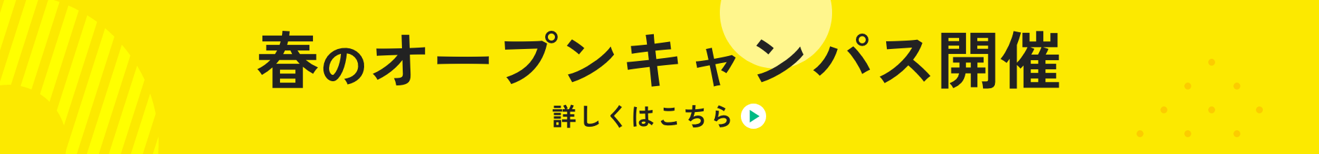 春のオープンキャンパス開催